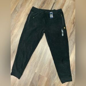 POLO RALPH LAUREN Thermal Fleece Jogger Pants Black Gold Men's Sz 2XL